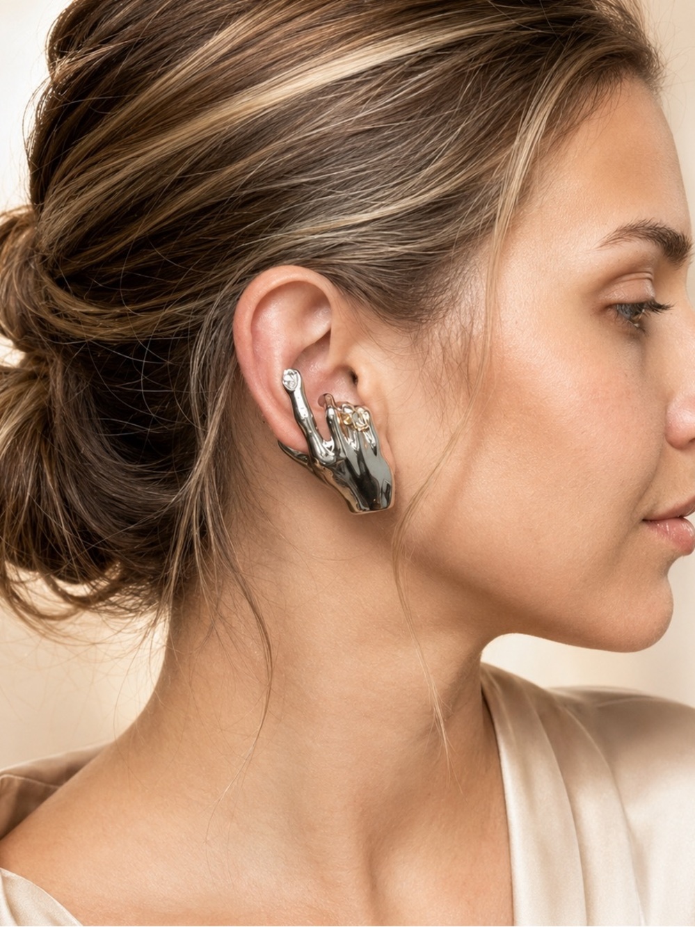 Silver Crystal Accent Drop Earring - Women Jewelry